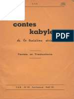 Contes Kabyles de La Troisieme Serie FDB N°99
