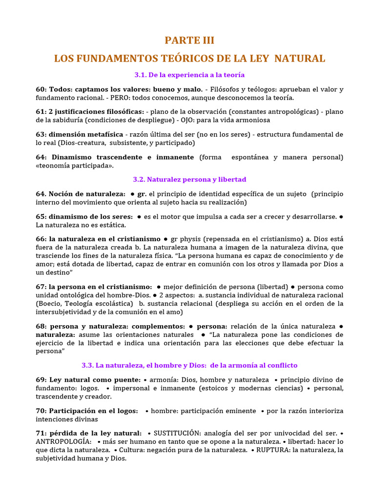 Fundamentos de la Ley Natural y Persona | PDF | Metafísica | Libertad