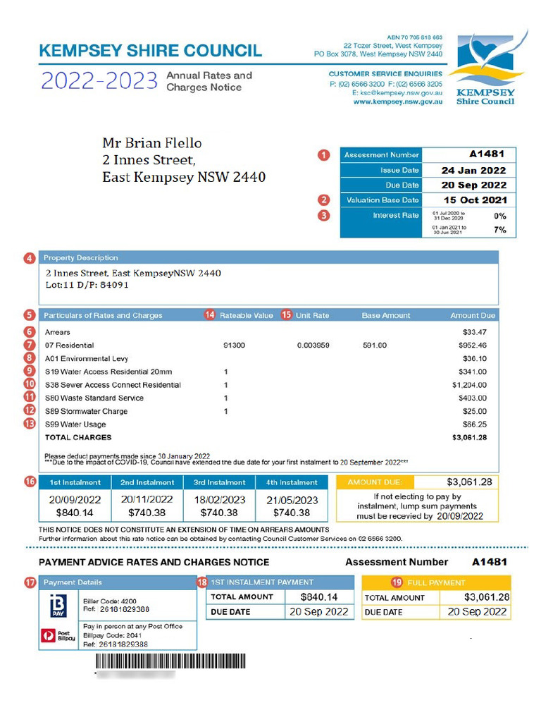 Brian Rate Note | PDF