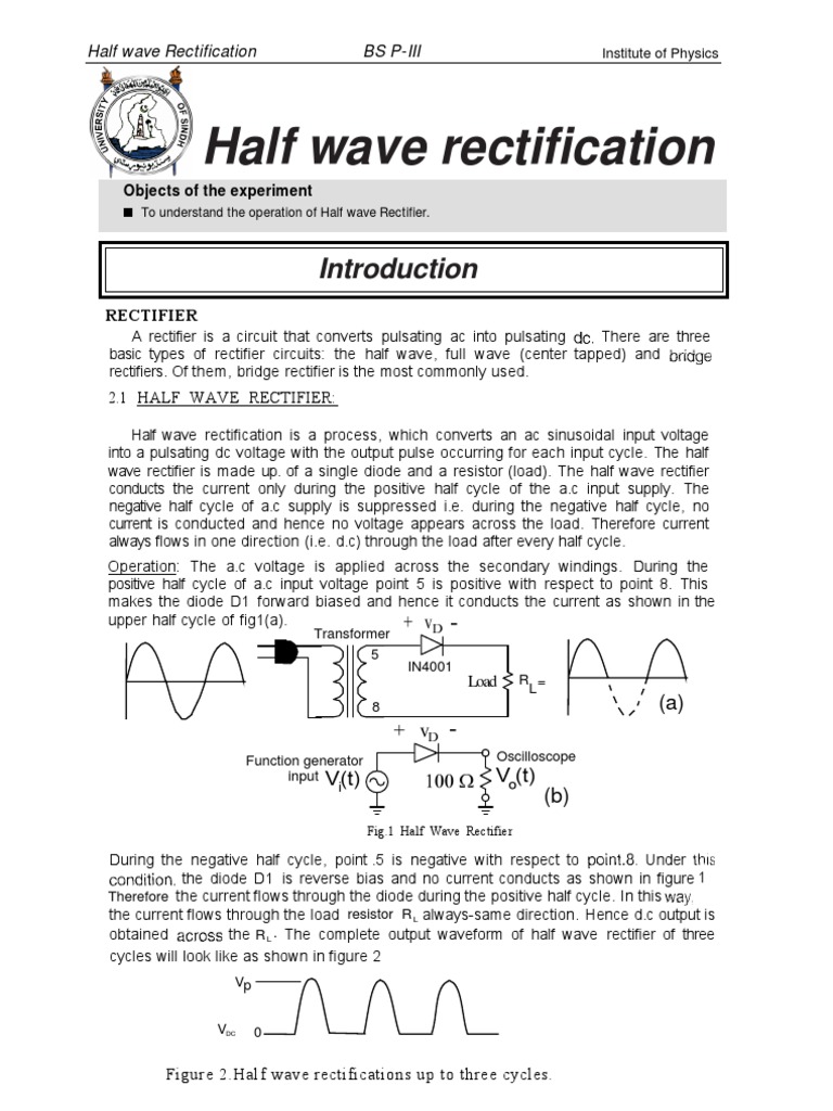 Electronic Devices - 2half Wave Rect | PDF | Rectifier | Direct Current