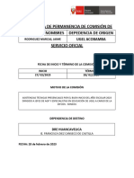 Constancia de Permanencia de Comisión de