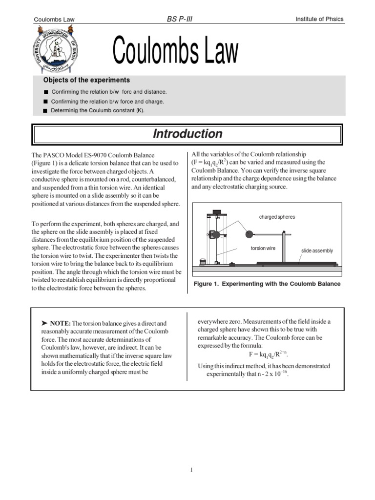 Mod Phy - Coulumb's Law - Coulumbs Law | PDF | Capacitor | Capacitance