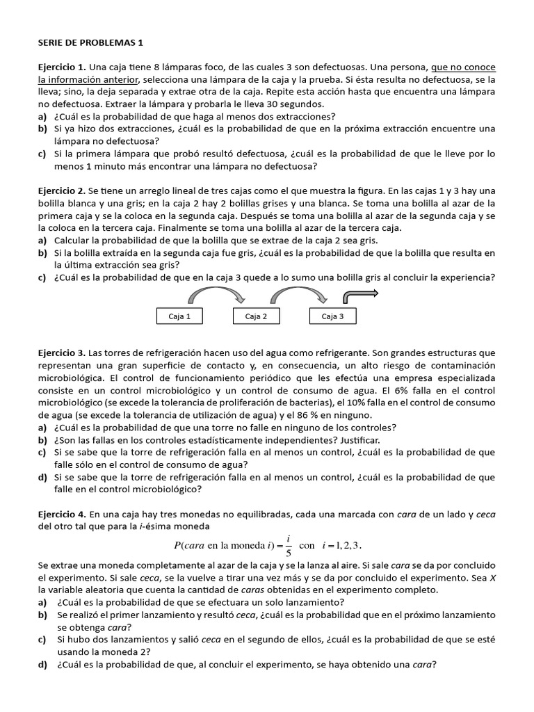 Ejercicios de Probabilidades Aplicadas | PDF | Probabilidad | Teoría de ...