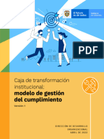 Caja de transformación  institucional - modelo de gestión  del cumplimiento  - Versión 1 - Abril de 2022