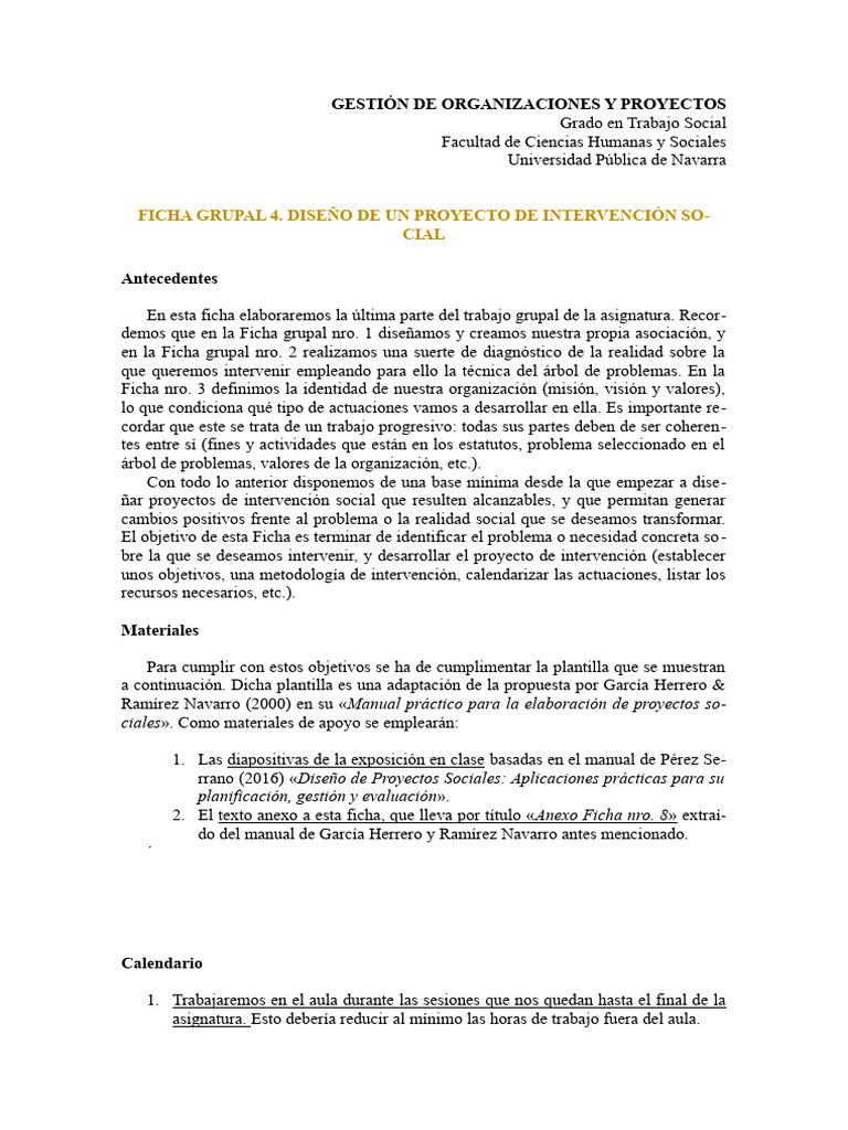 Diseño de Proyecto de Intervención Social | PDF | Presupuesto | Salario