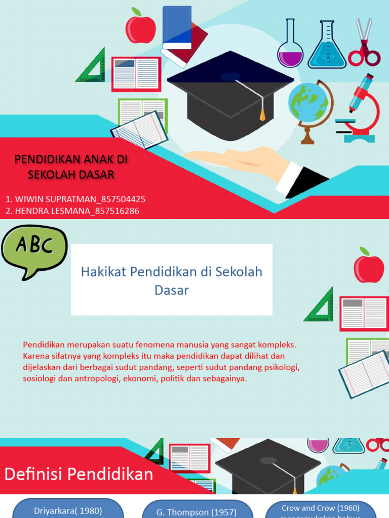 Pendidikan Anak di Sekolah Dasar | PDF