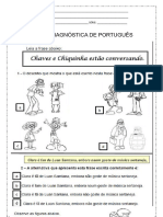 ATIVIDADE DIAGNOSTICA DE PORTUGUES - 1 TRIMESTRE