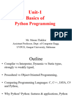Unit 1 Basics of Python
