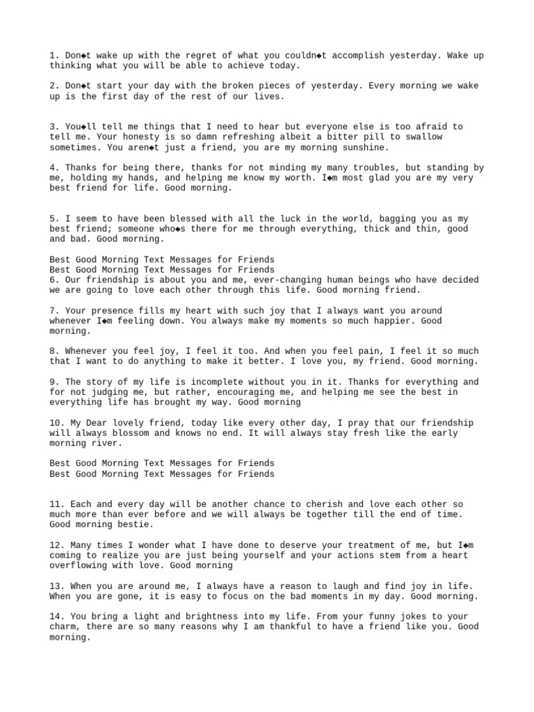 2021 Best Good Morning Messages For Him or Her To Wake Up To | PDF ...