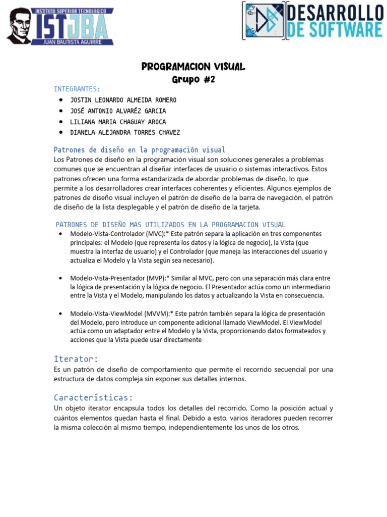 Programacion Visual-Grupo #2 | PDF | Modelo – Vista – Controlador ...