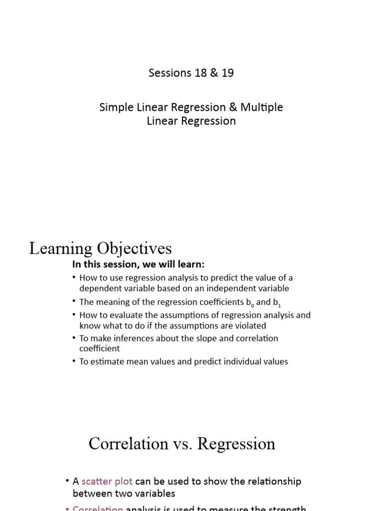 Regression Analysis: Simple & Multiple | PDF | Errors And Residuals ...
