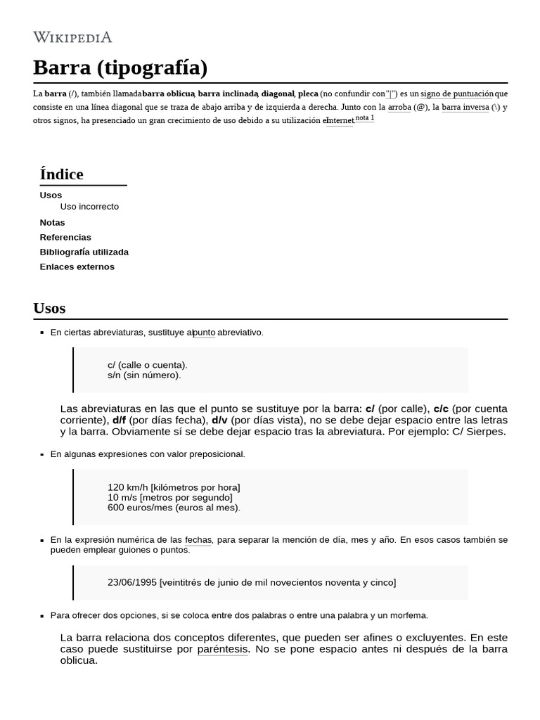Barra (Tipografía) | PDF | Ortografía | Licencia Creative Commons