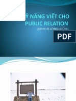 KỸ NĂNG VIẾT CHO PUBLIC RELATION