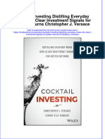 Cocktail Investing Distilling Everyday Noise Into Clear Investment Signals For Better Returns Christopher J. Versace