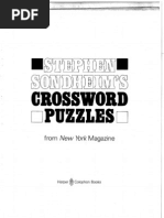 Sondheim's Intro To Crossword Puzzles