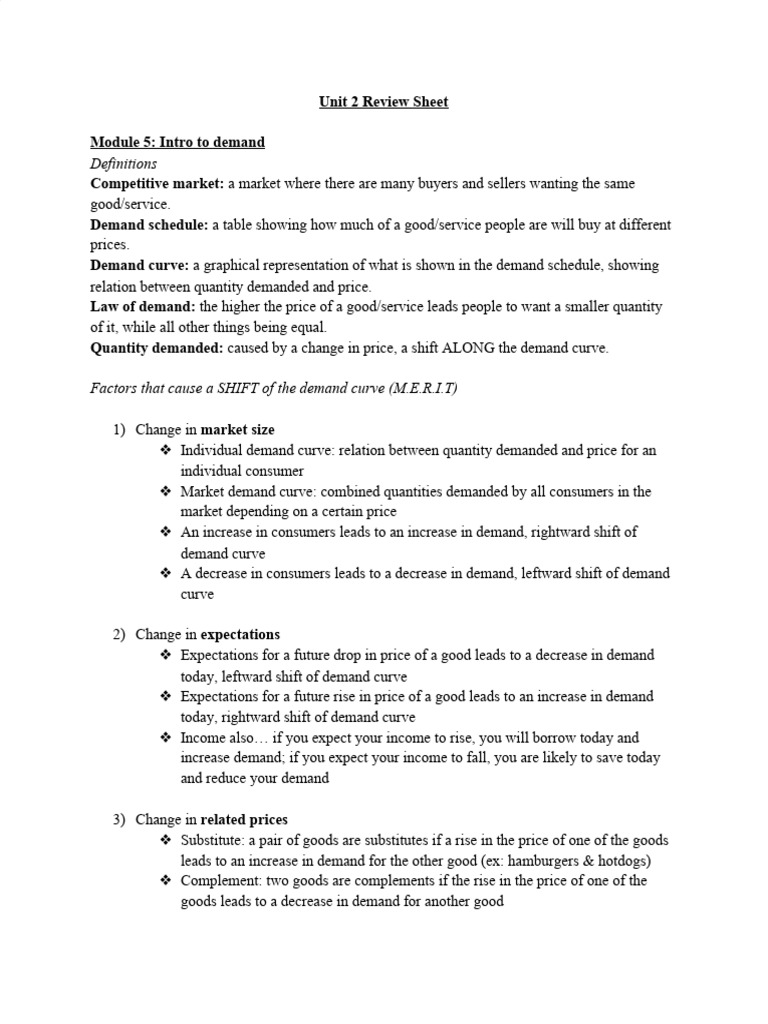Demand and Supply Concepts Overview | PDF | Demand | Supply (Economics)