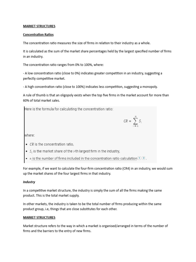 Market Structure Pdf Profit Economics Oligopoly