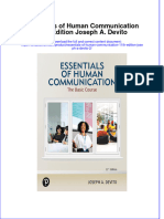(Download PDF) Essentials of Human Communication 11Th Edition Joseph A Devito 2 Online Ebook All Chapter PDF