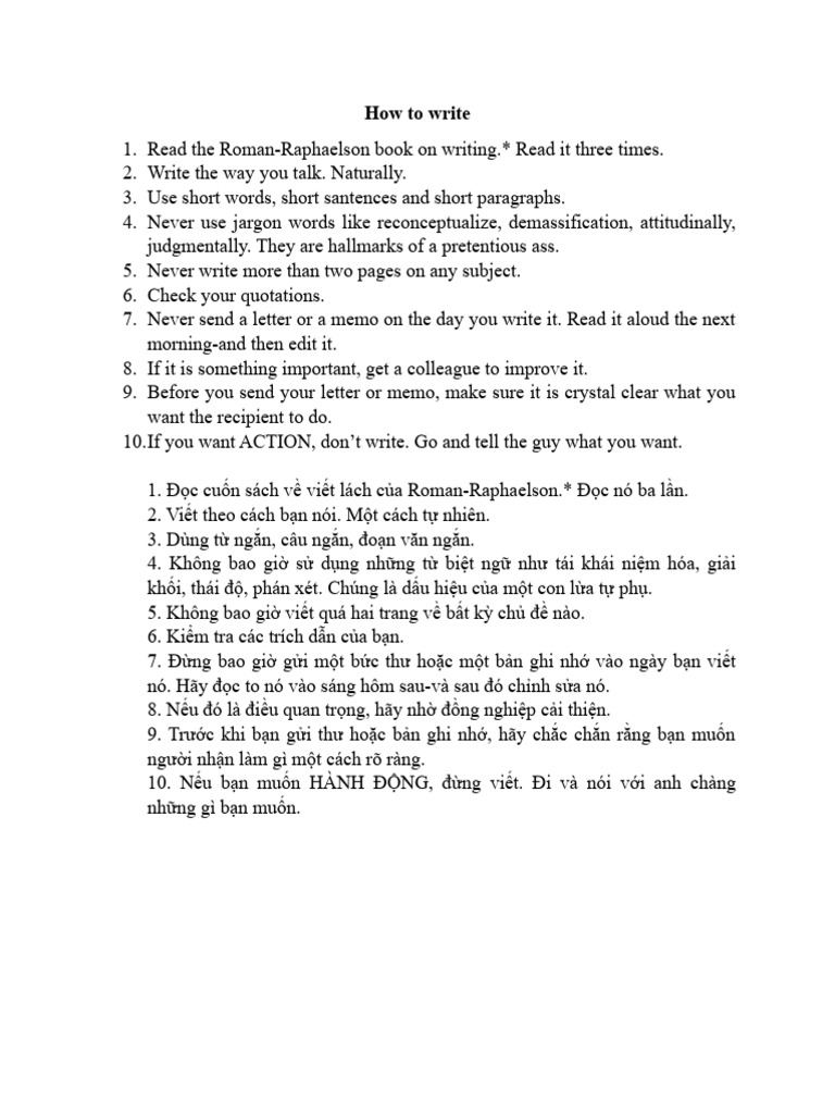 How To Write | PDF