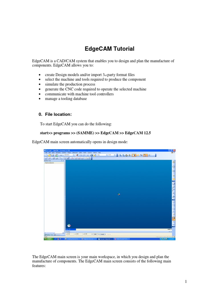 EdgeCAM Tutorial for CAD/CAM Users | PDF | Machining | Machine Tool