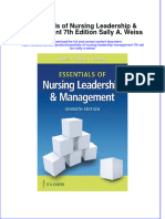 (Download PDF) Essentials of Nursing Leadership Management 7Th Edition Sally A Weiss Online Ebook All Chapter PDF