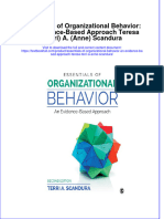 [Download pdf] Essentials Of Organizational Behavior An Evidence Based Approach Teresa Terri A Anne Scandura online ebook all chapter pdf 