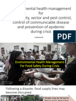 Food Safety, Vector and Pest Control, Control of Communicable Disease and Prevention of Epidemic During Crisis
