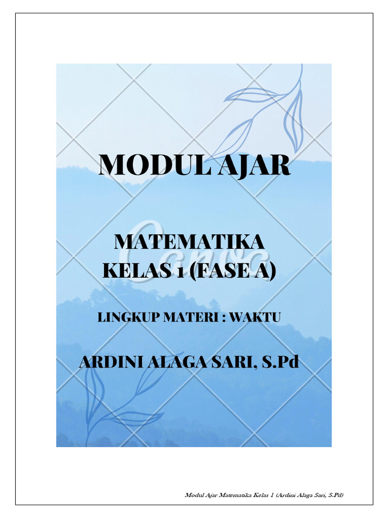 Modul Ajar Kelas 1 Pdf