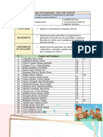 LISTA DE COTEJO 29 de Septiembre