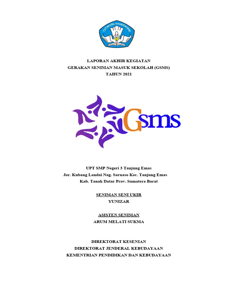 Laporan Akhir Kegiatan GSMS | PDF