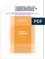 [Download pdf] Ethical Leadership Indian And European Spiritual Approaches 1St Edition Madhumita Chatterji online ebook all chapter pdf 