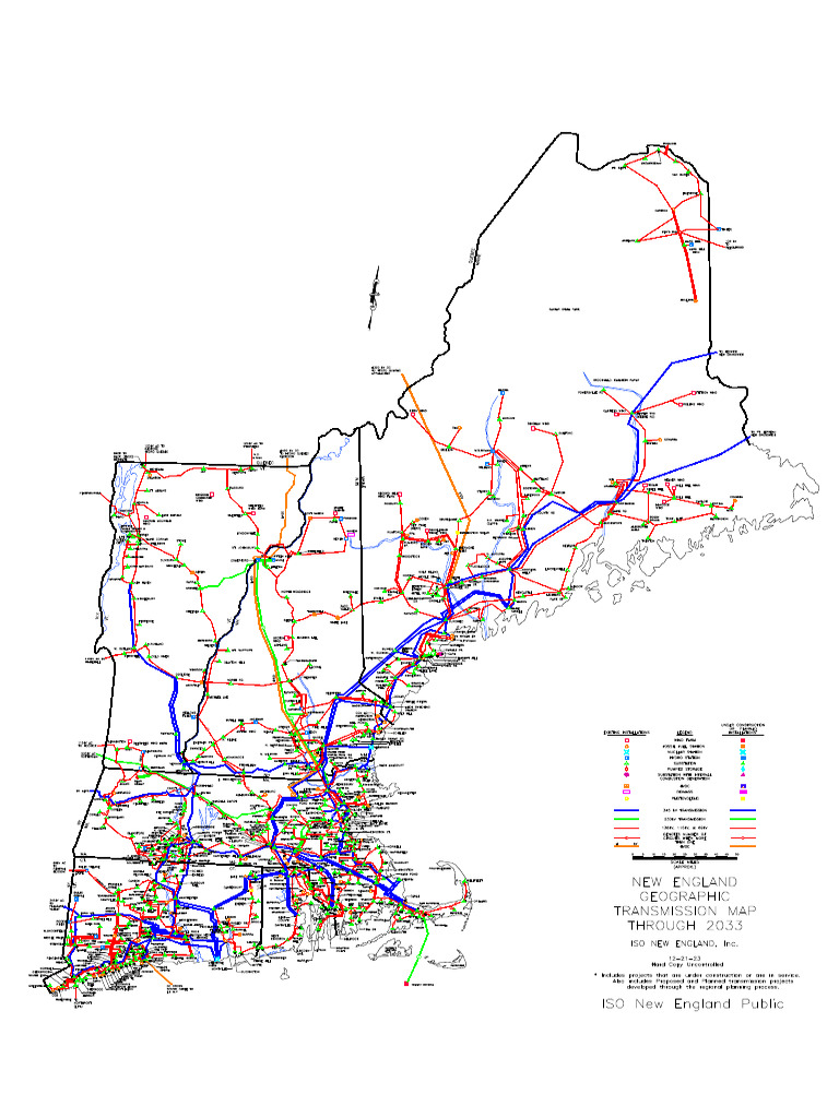 New England Geographic Diagram Transmission Planning | PDF