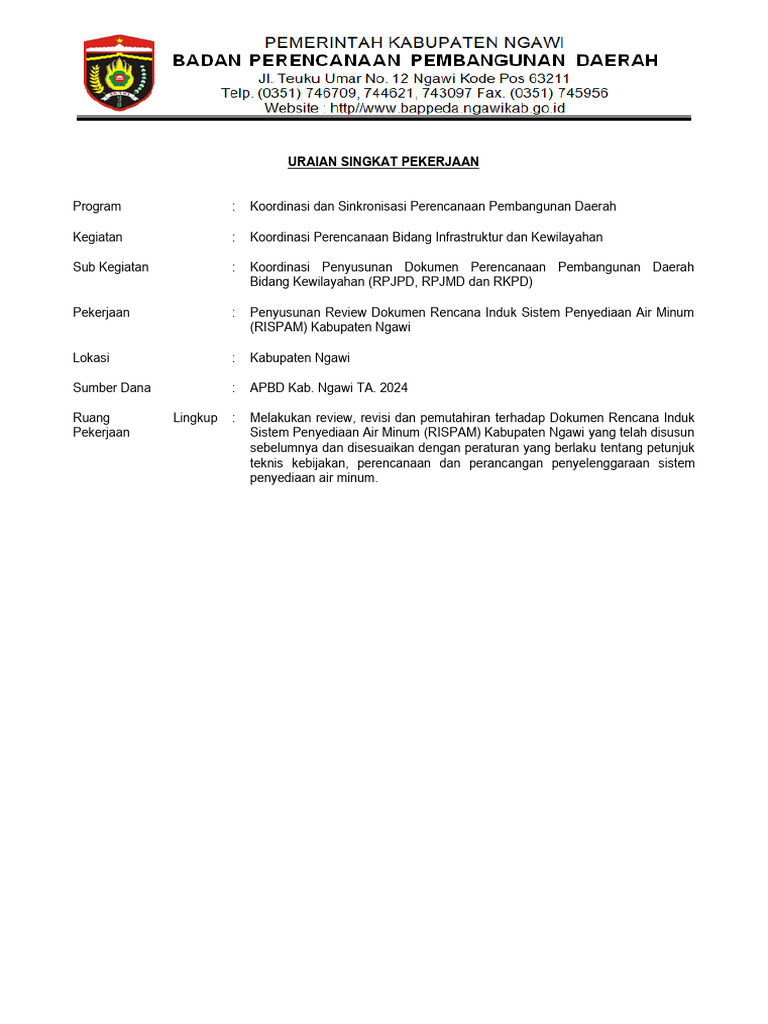 Review RISPAM Kabupaten Ngawi 2024 | PDF | Komputer