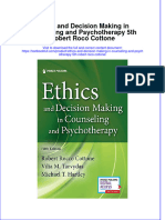 [Download pdf] Ethics And Decision Making In Counseling And Psychotherapy 5Th Robert Roco Cottone online ebook all chapter pdf 