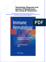 [Download pdf] Immune Hematology Diagnosis And Management Of Autoimmune Cytopenias Jenny M Despotovic online ebook all chapter pdf 