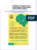 (Download PDF) Common Pitfalls in Cognitive and Behavioral Neurology A Case Based Approach Keith Josephs Online Ebook All Chapter PDF