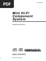 Mini Hi-Fi Component System: MHC-RV6/RV5