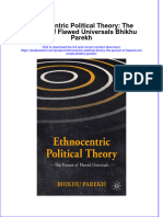 (Download PDF) Ethnocentric Political Theory The Pursuit of Flawed Universals Bhikhu Parekh Online Ebook All Chapter PDF