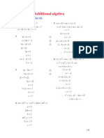 Chapter 4 - Additonal Algebra - Worked Solutions