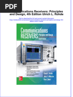 (Download PDF) Communications Receivers Principles and Design 4Th Edition Ulrich L Rohde Online Ebook All Chapter PDF