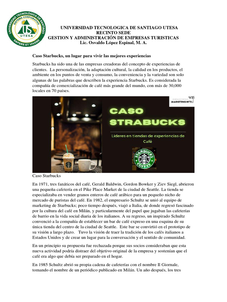 Experiencia de Marca en Starbucks | PDF | Starbucks | Business