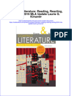 [Download pdf] Compact Literature Reading Reacting Writing 2016 Mla Update Laurie G Kirszner online ebook all chapter pdf 