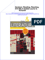 (Download PDF) Compact Literature Reading Reacting Writing 2016 Mla Update Laurie G Kirszner Online Ebook All Chapter PDF