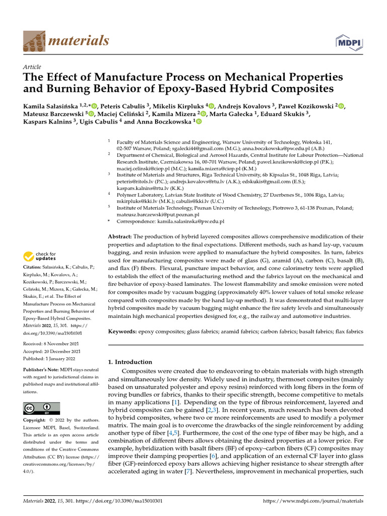 The Effect of Manufacture Process On Mechanical Properties | PDF ...
