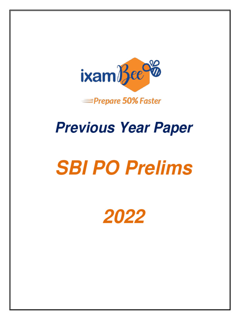 SBI PO Prelims 2022 Exam Paper Analysis | PDF | Inflation | Economies