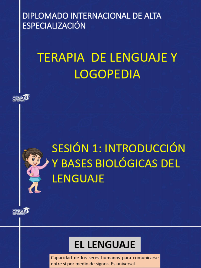 Diplomado en Terapia de Lenguaje y Logopedia | PDF | Habla | Voz humana