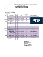 Jadwal Perkuliahan Teknik Sipil Genap 2023 - 2024. Update1