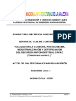 1. SEPARATA. GUIA CONTENIDOS III. 2024 - I. RECURSO AGROINDUSTRIAL CACAO. DR. WALTER PANDURO CALDERON.