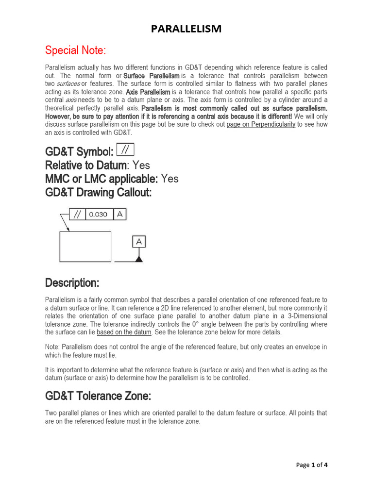 4 GD - T Parallelism Symbol | Download Free PDF | Gear | Geometry