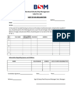 BSM NOK Declaration Form